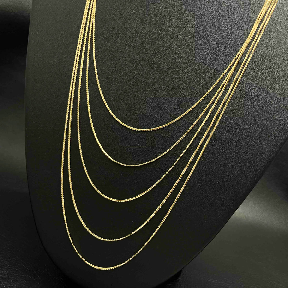 最大80%オフ イエロー 金 25.5g 65cm 750 K18 ネックレス チェーン デザイン ロング 5連 ゴールド 入 刻印 造幣局 ホールマーク イエローゴールド