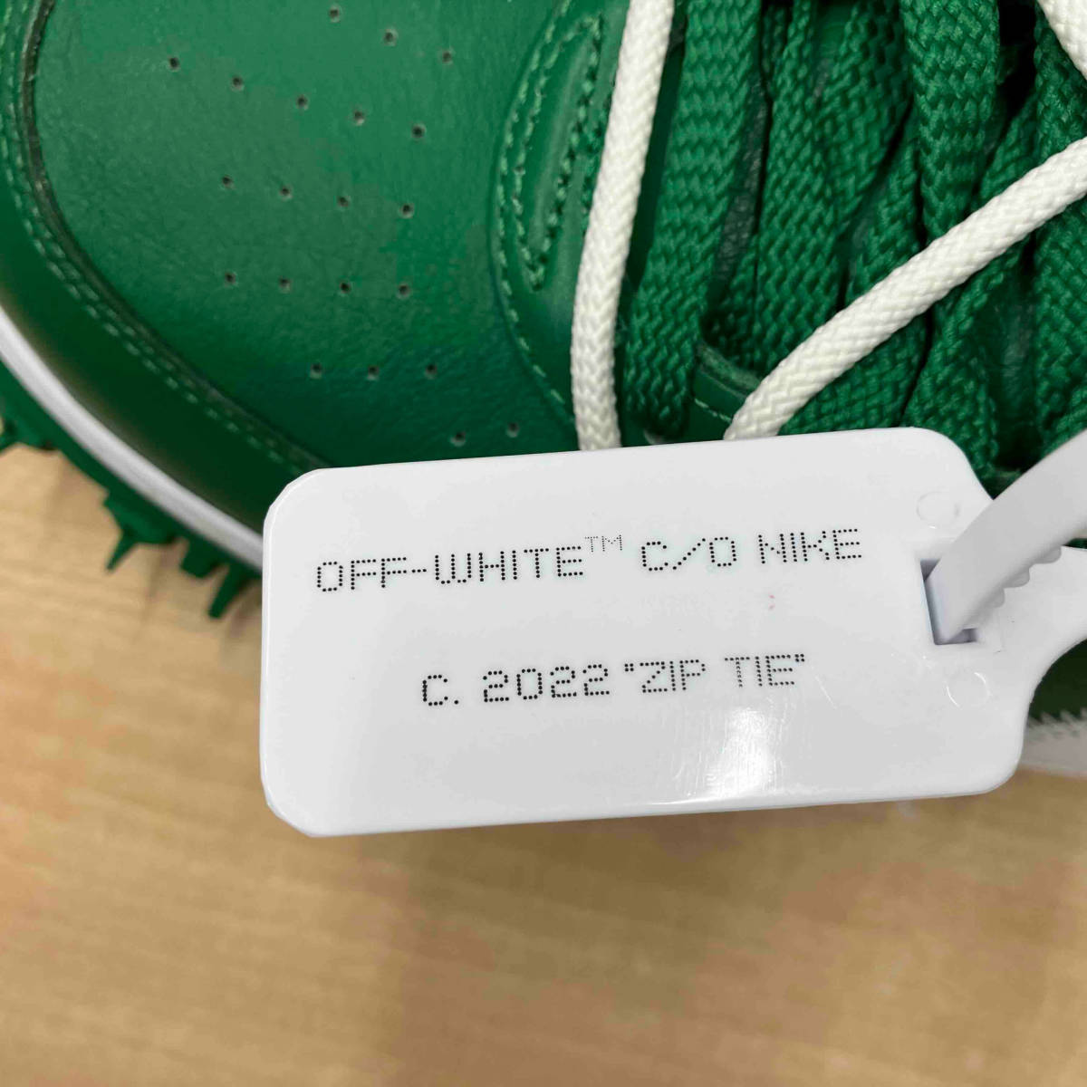 NIKE OFF-WHITE AIR FORCE 1 MID SP LTHR PINE GREEN ナイキ オフホワイト エアフォース 1 ミッド パイングリーン DR0500-300 サイズ26.5cmの画像8