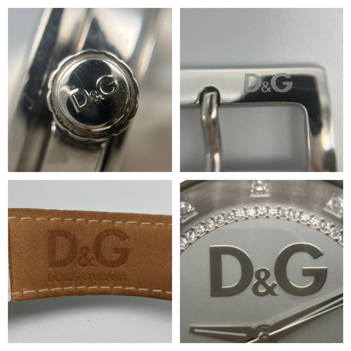 ジャンク D&G ドルチェ&ガッバーナ DW0515 プライムタイム 不動 クォーツ ホワイト ブランド腕時計の画像7