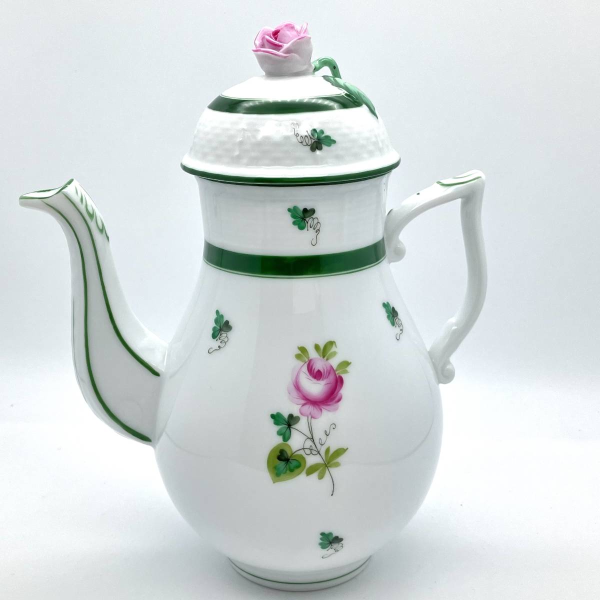 【未使用品】Herend ヘレンド コーヒーポット ウィーンのバラ ブランド食器の画像1