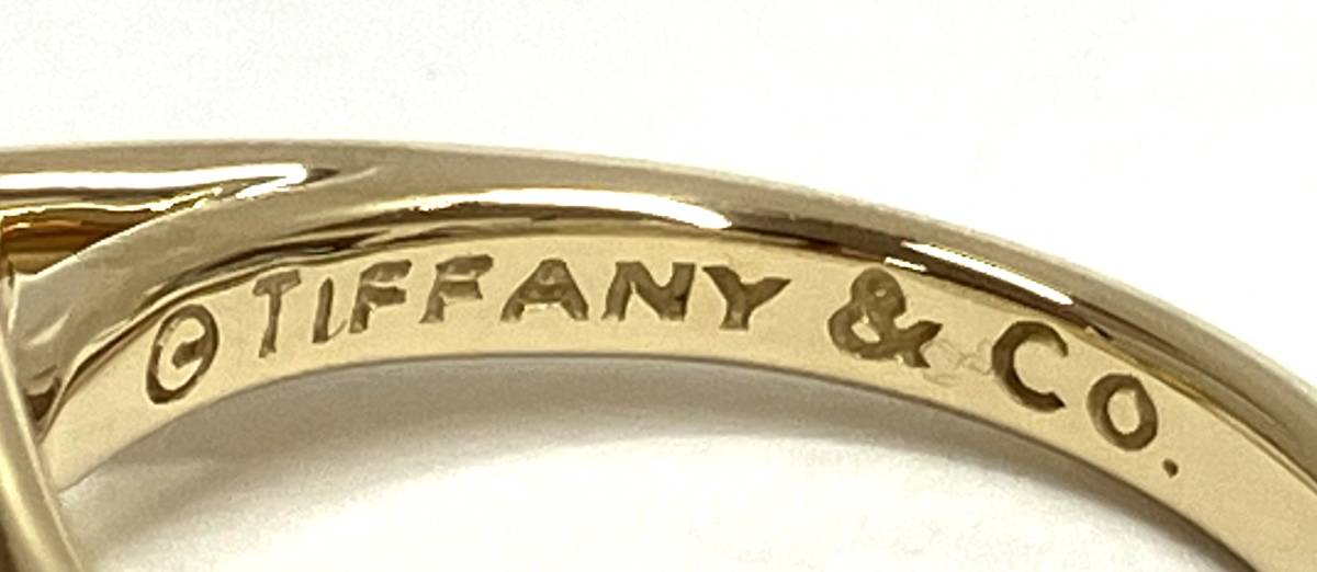 【新品仕上げ済み】TIFFANY＆Co ティファニー K18 750 ノット リング 指輪 4.5g #7.5 保存袋 箱有りの画像6