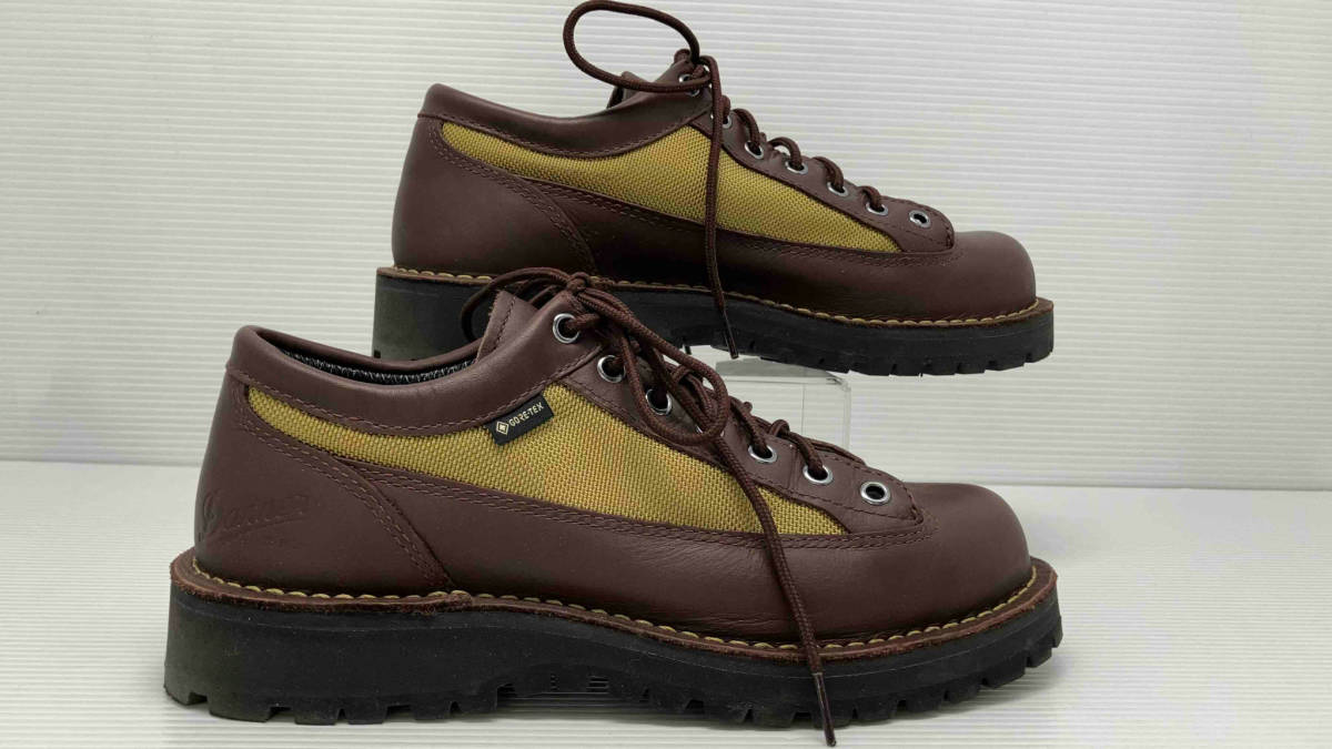 ☆ DANNER ダナー FIELD LOW フィールドロー レザーブーツ ショートブーツ D121008 D.BROWN BEIGE 24.5cm ブラウン 通年_画像5