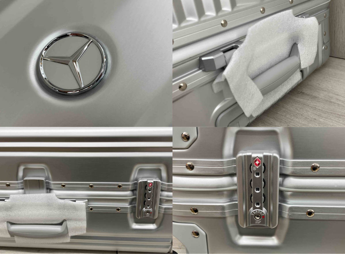 Mercedes-Benz スーツケース　ダイヤルロック　アルミ　シルバー_画像4
