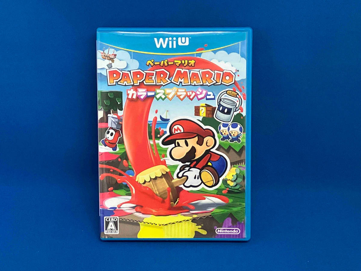 【1円スタート】WiiU ペーパーマリオ カラースプラッシュ【訳あり品】_画像1