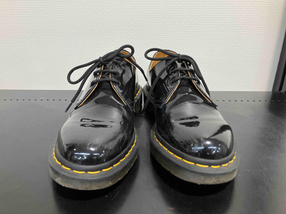 Dr.Martens エナメル 3ホールシューズ ドレスシューズ UK8 27cm ブラック 黒 パテントレザー 革 10084 メンズ レザーシューズ ブーツ 靴_画像3