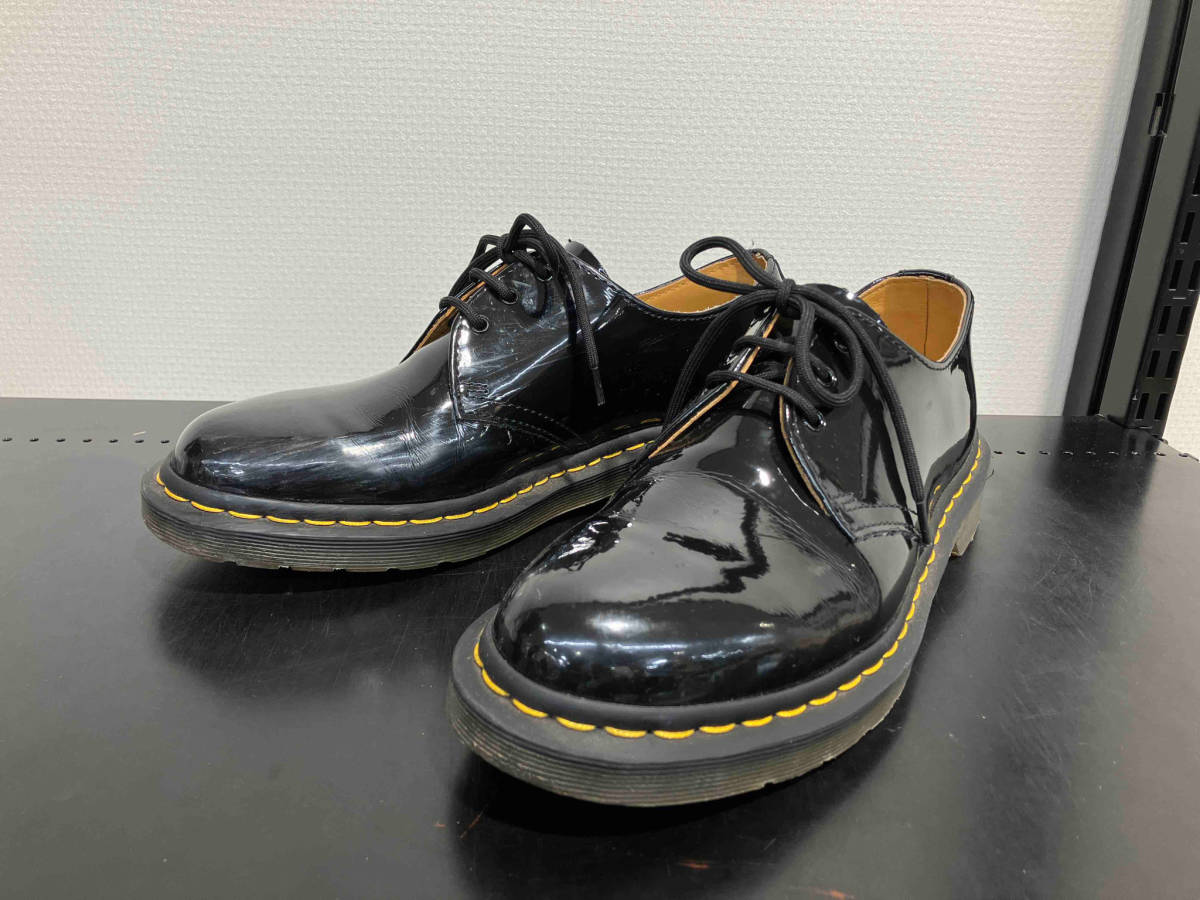 Dr.Martens エナメル 3ホールシューズ ドレスシューズ UK8 27cm ブラック 黒 パテントレザー 革 10084 メンズ レザーシューズ ブーツ 靴_画像2