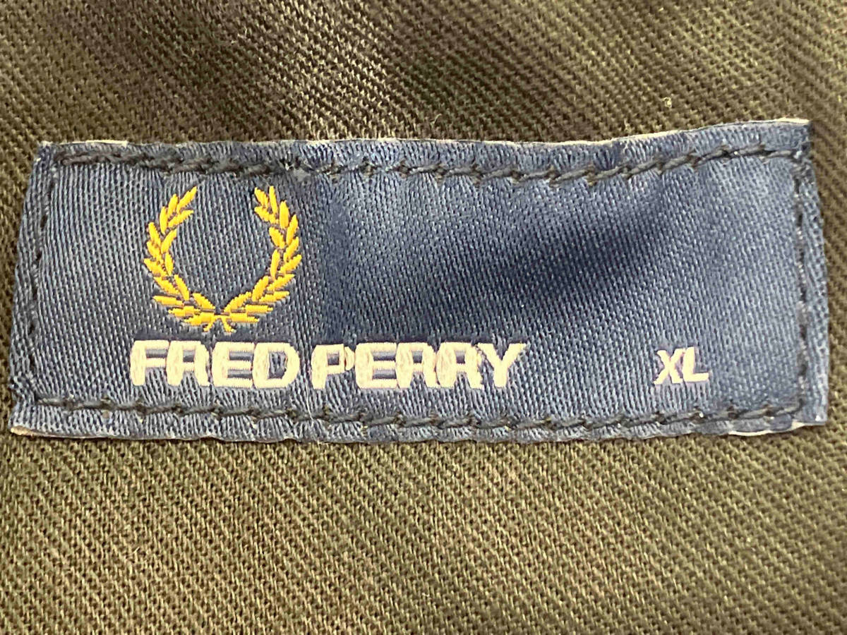 FRED PERRY フレッドペリー ストレッチジーンズ デニムパンツ XL ブラック 黒 コットン 綿 革パッチ ジップフライ F4412 メンズ ボトムの画像3