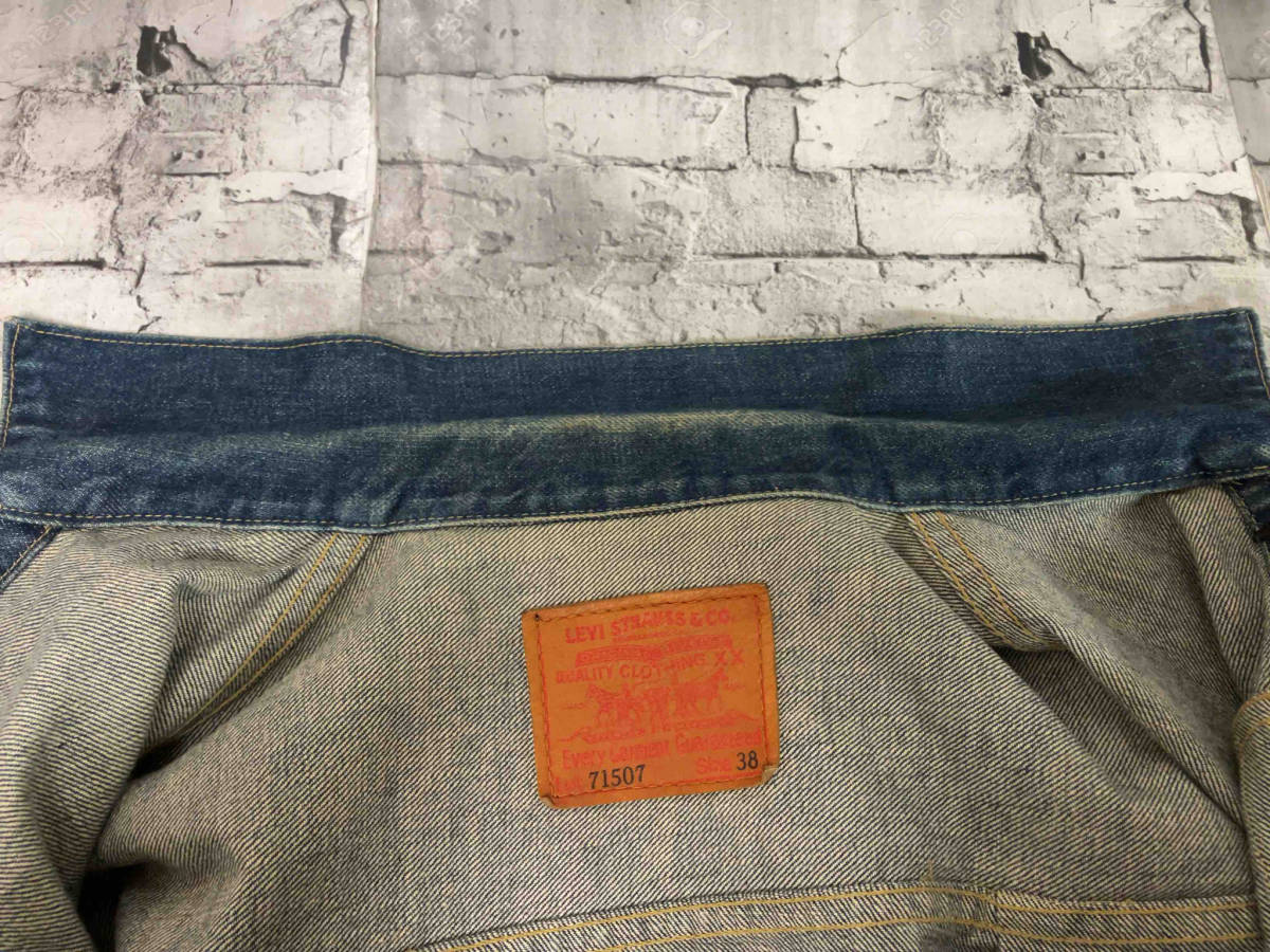 Levi's リーバイス 71507 2nd Type デニムジャケット Gジャン 内タグ欠損 日本製 サイズ38 インディゴ_画像4