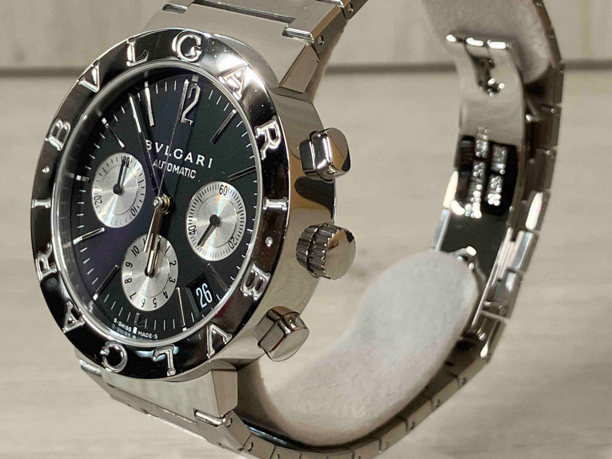 【箱、取説付き】BVLGARI ブルガリ BB38SSCHブルガリブルガリ 38mm 自動巻 クロノグラフ メンズ 腕時計 2024.1月OH/研磨剤の画像3
