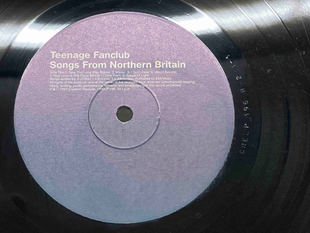 【LP盤】Teenage Fanclud/ティーンエイジ・ファンクラブ Songs From Northern Britain UK盤 CRELP196_画像9