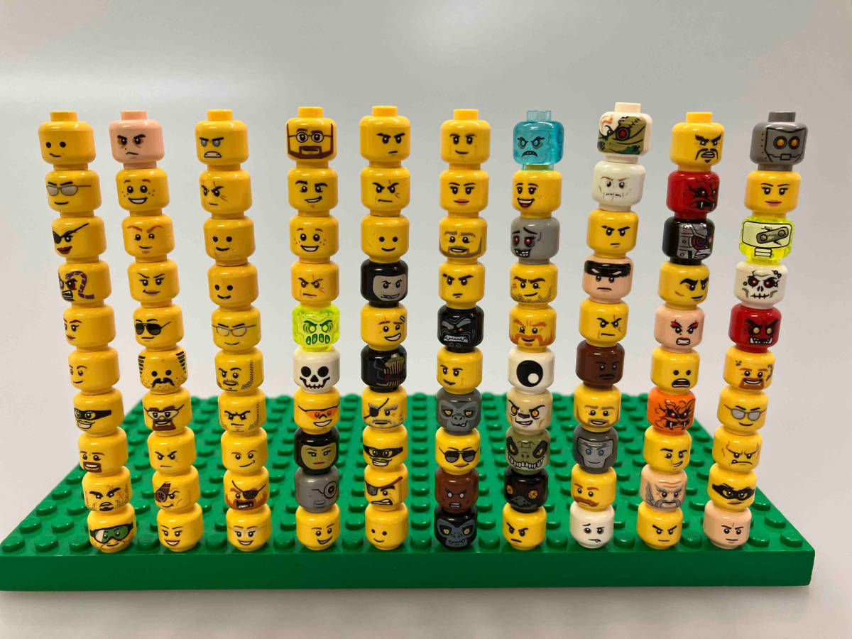 LEGO レゴ ミニフィグ用 ヘッド 頭 顔 パーツのみ 大量 100個 LEGO レゴ ミニフィグ用 ヘッド 頭 顔 パーツのみ 大量 100個