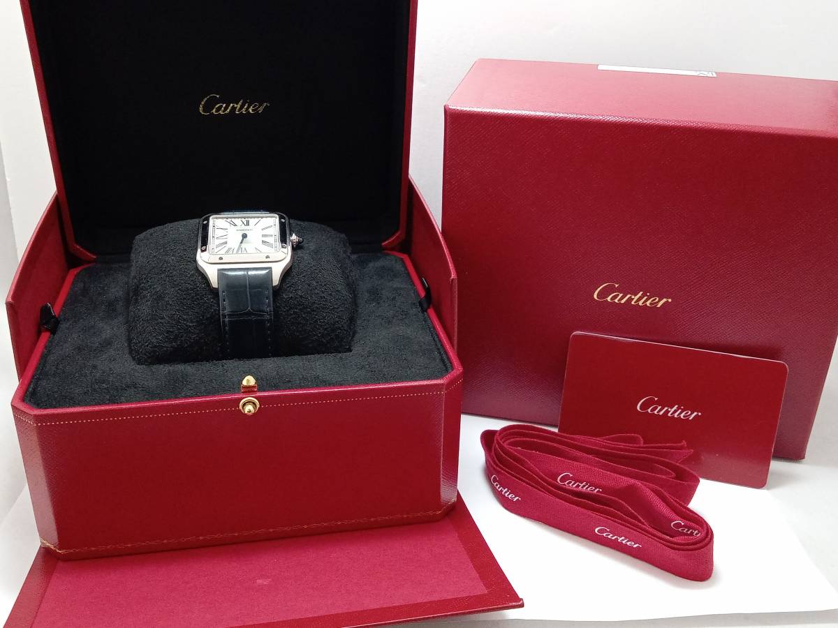 Cartier／SANTOS DUMONT XL WSSA0032／378519BX 約20センチ 箱有 手巻き 時計 店舗受取可_画像8