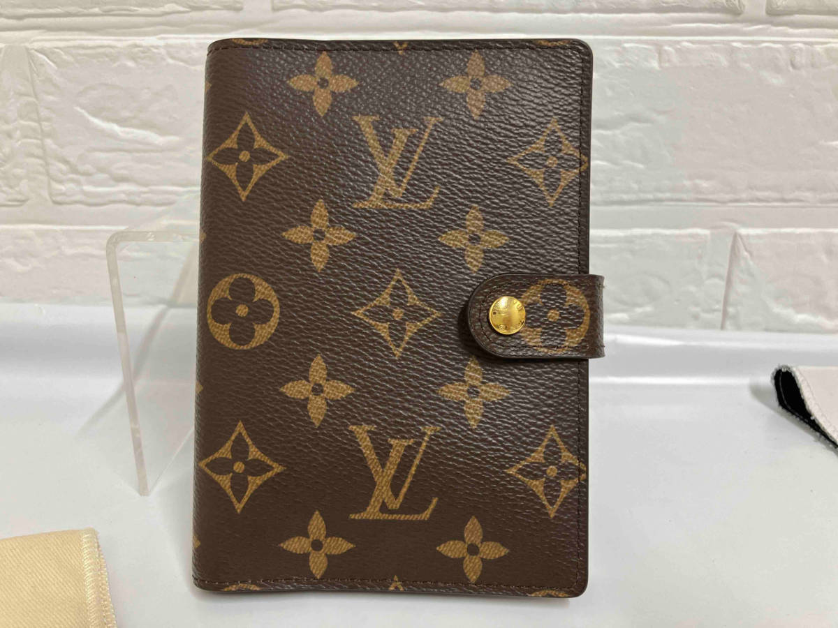 LOUIS VUITTON アジェンダPM／手帳カバー／IC機番確認済／プライベート刻印ありMAO／カードポケット３