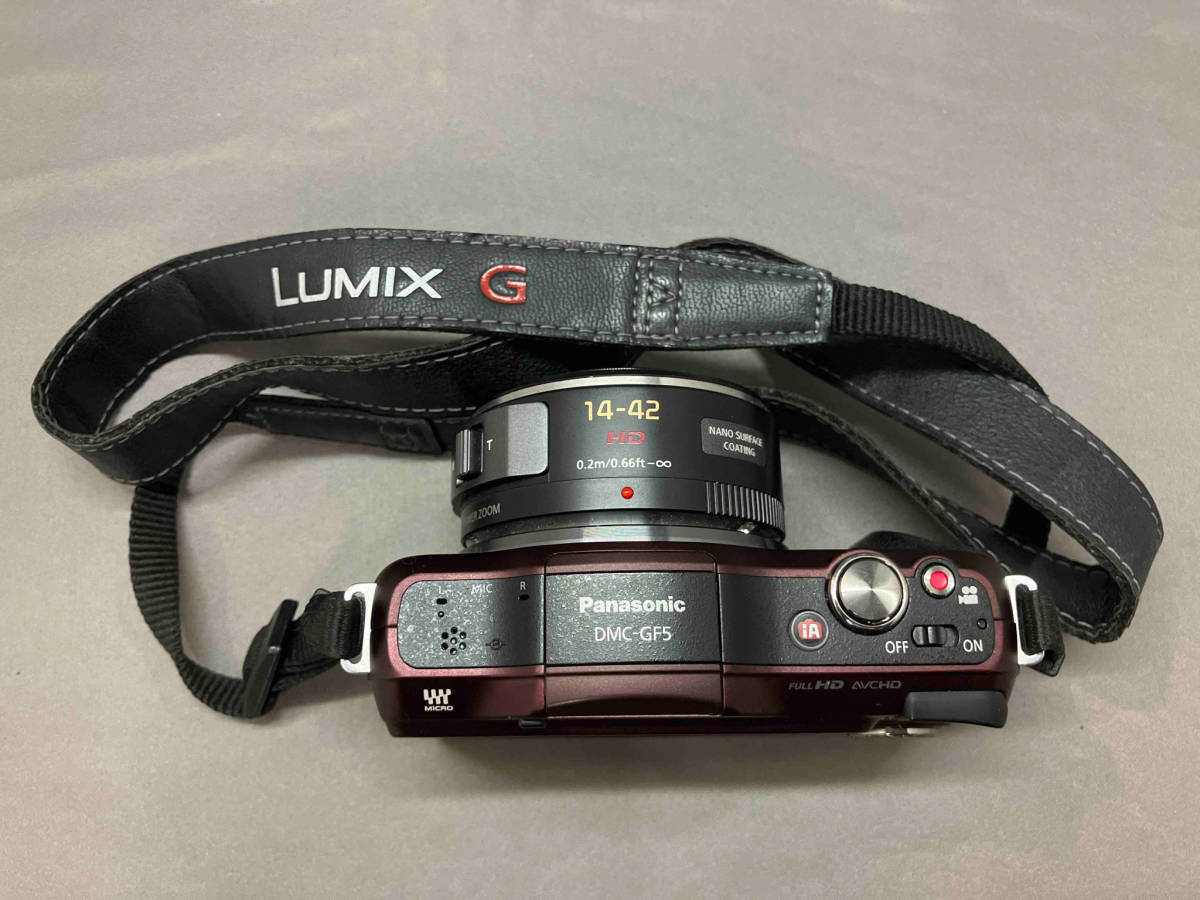 ジャンク 【動作未確認】Panasonic LUMIX DMC-GF5 パワーズームレンズキット (センシュアルブラウン) デジタル一眼(※08-06-07)_画像3