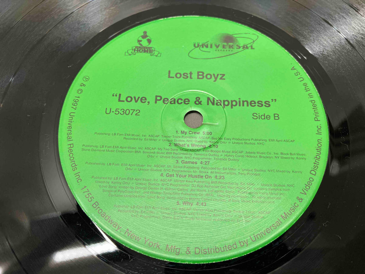 【LP盤Hiphop】LOST BOYZ / LOVE,PEACE AND NAPPINESS （U-53072）ロストボーイズ_画像6