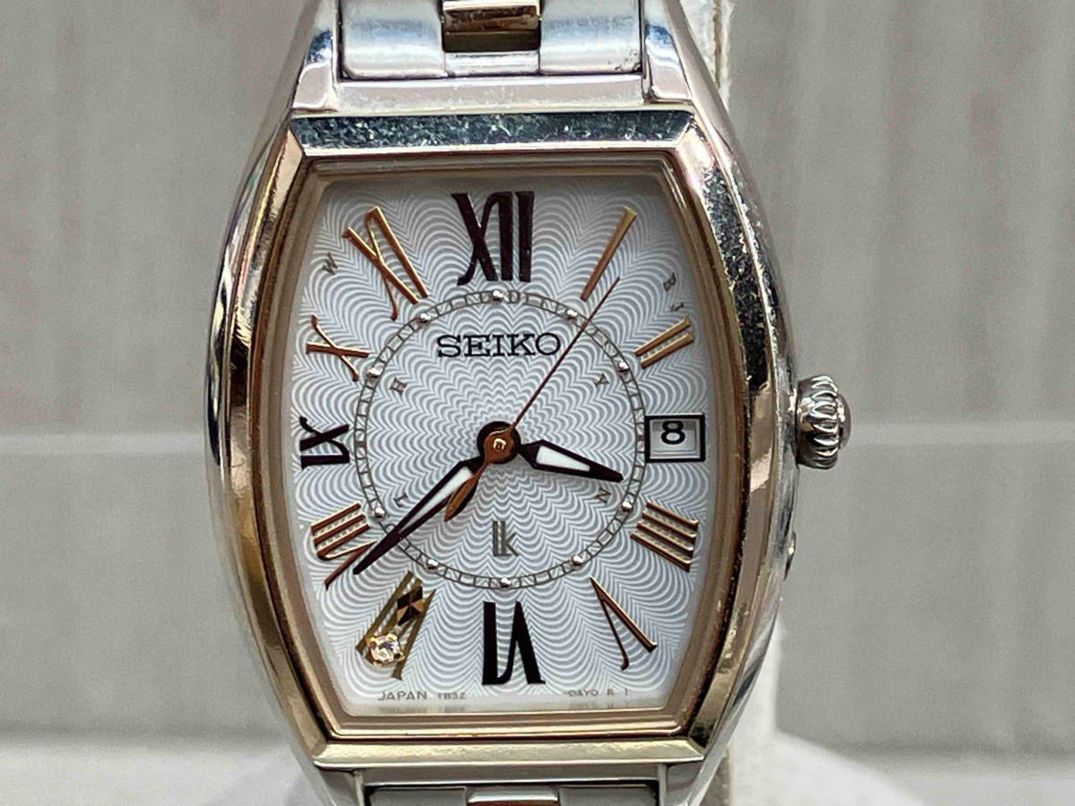 安価 1B32-0AJ0 LUKIA SEIKO 電波ソーラー ケース、ベルト小傷あり 17cm ベルト長さ 2.2cm ケースサイズ ルキア