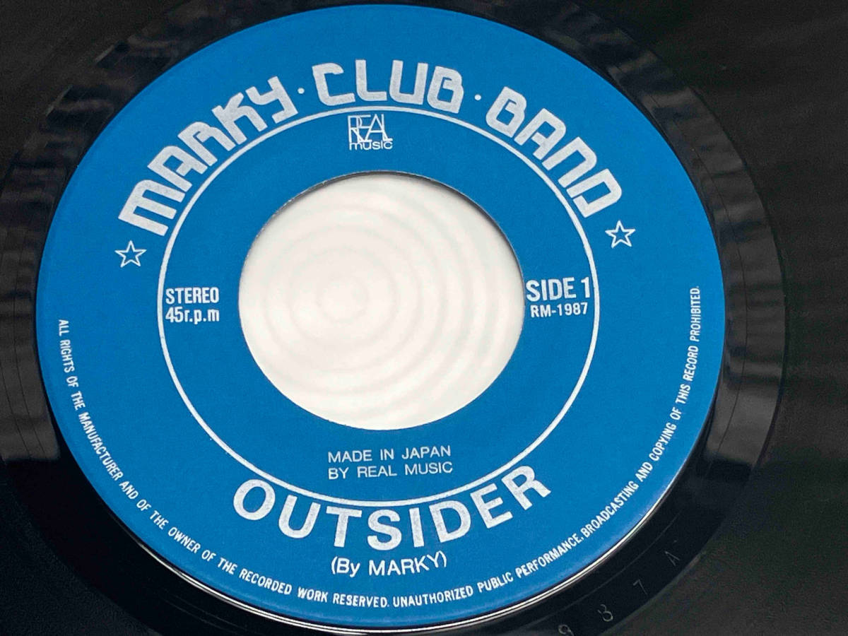 【EP盤】MARKY CLUB BAND/マーキークラブバンド Outsider/August Memory 和モノ/自主盤 RM1987_画像3