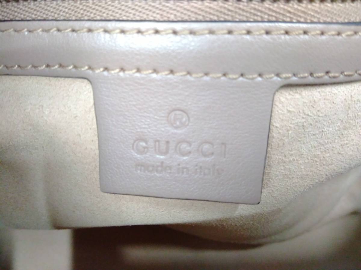 グッチ　GUCCI 443497／チェーンショルダーバッグ　ピンクベージュ　箱・保存袋・鑑定書付_画像6