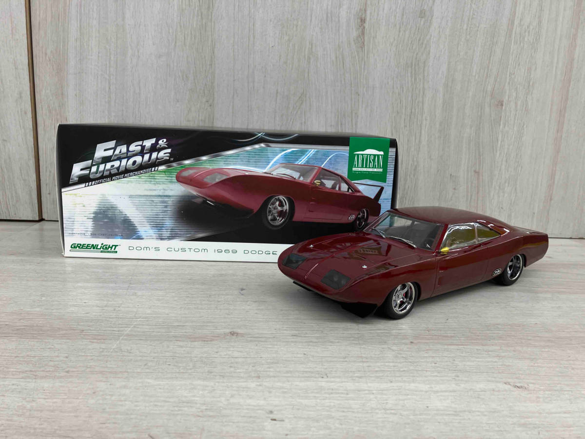 FAST＆FURIOUS GREENLiGHT DOM’S CUS TOM 1969 DODGE CHARGER DAYTONA 1:18の画像1