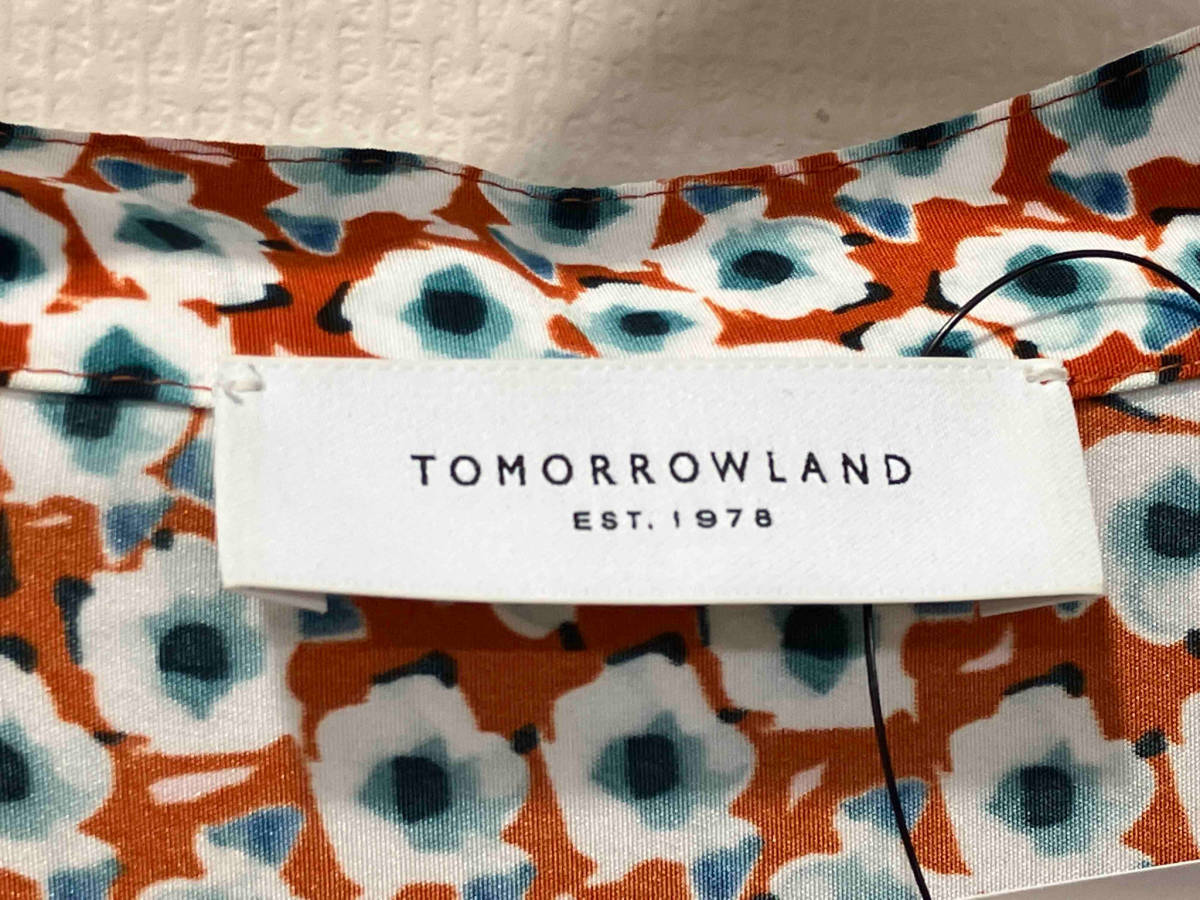 TOMORROWLAND トゥモローランド 20ss ジオメトリックフラワープリントワンピース 長袖ワンピース 36 総柄 ポリエステル 11-06-02-06239_画像3