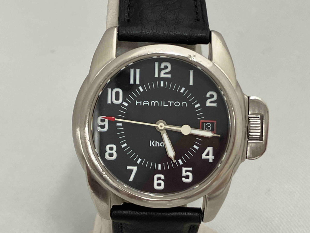 HAMILTON ハミルトン 6301 カーキ ベルト非純正 ベゼルキズ有り クォーツ 腕時計_画像1