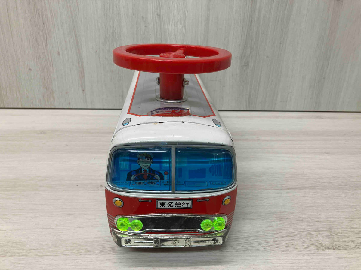  Ichiko. . steering wheel for attaching Tomei bus retro toy car bus [ boxed ] total length approximately 48cm height approximately 20cm