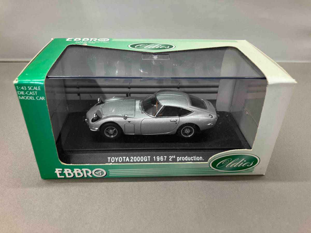 EBBRO エブロ 1/43 ダイキャストトヨタ 2000GT 1967 2nd production. シルバー(14-04-09)_画像1