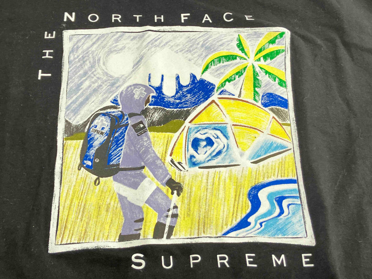 THE NORTH FACE× SUPREME /別注 /半袖Tシャツ/ノースフェイス/シュプリーム/クルーネック/プリントTシャツ/ブラック/夏_画像5
