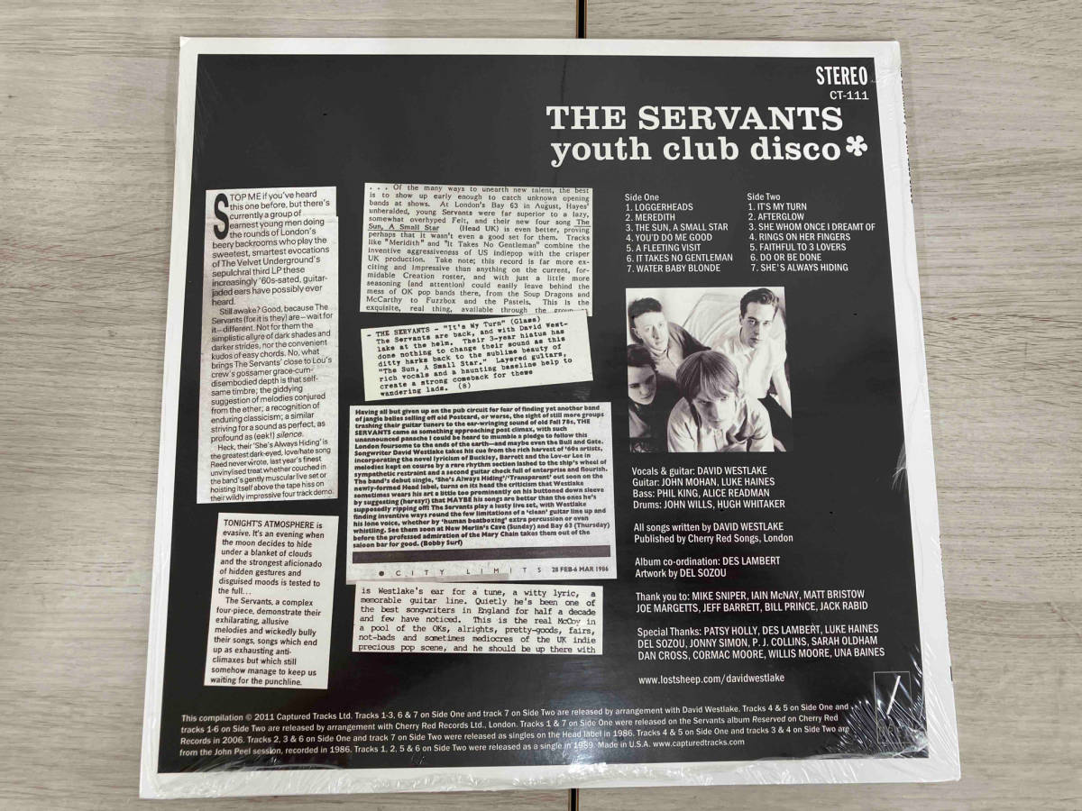 【LP・未開封品】The Servants Youth Club Disco_画像2