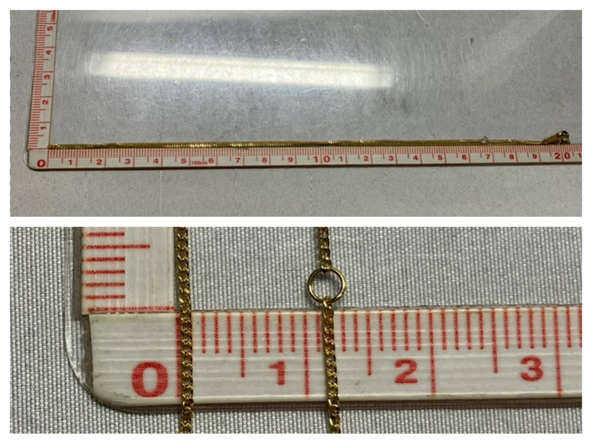 K18 ネックレス 40cm 1.5g チェーン幅0.1cm 喜平チェーン 引き輪 アジャスターカンの画像7