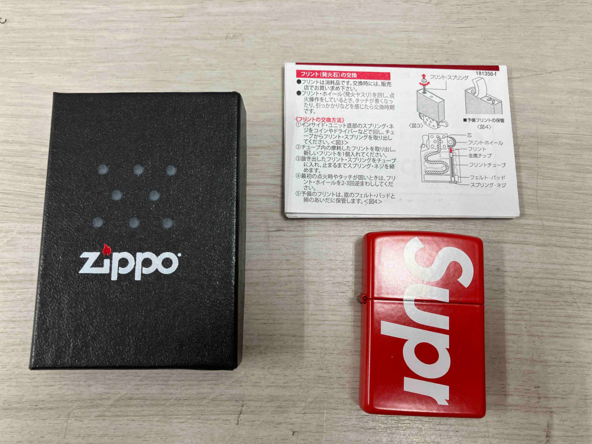2024人気新品 *Zippo ジッポ Supreme シュプリーム 20年製 レッド 箱