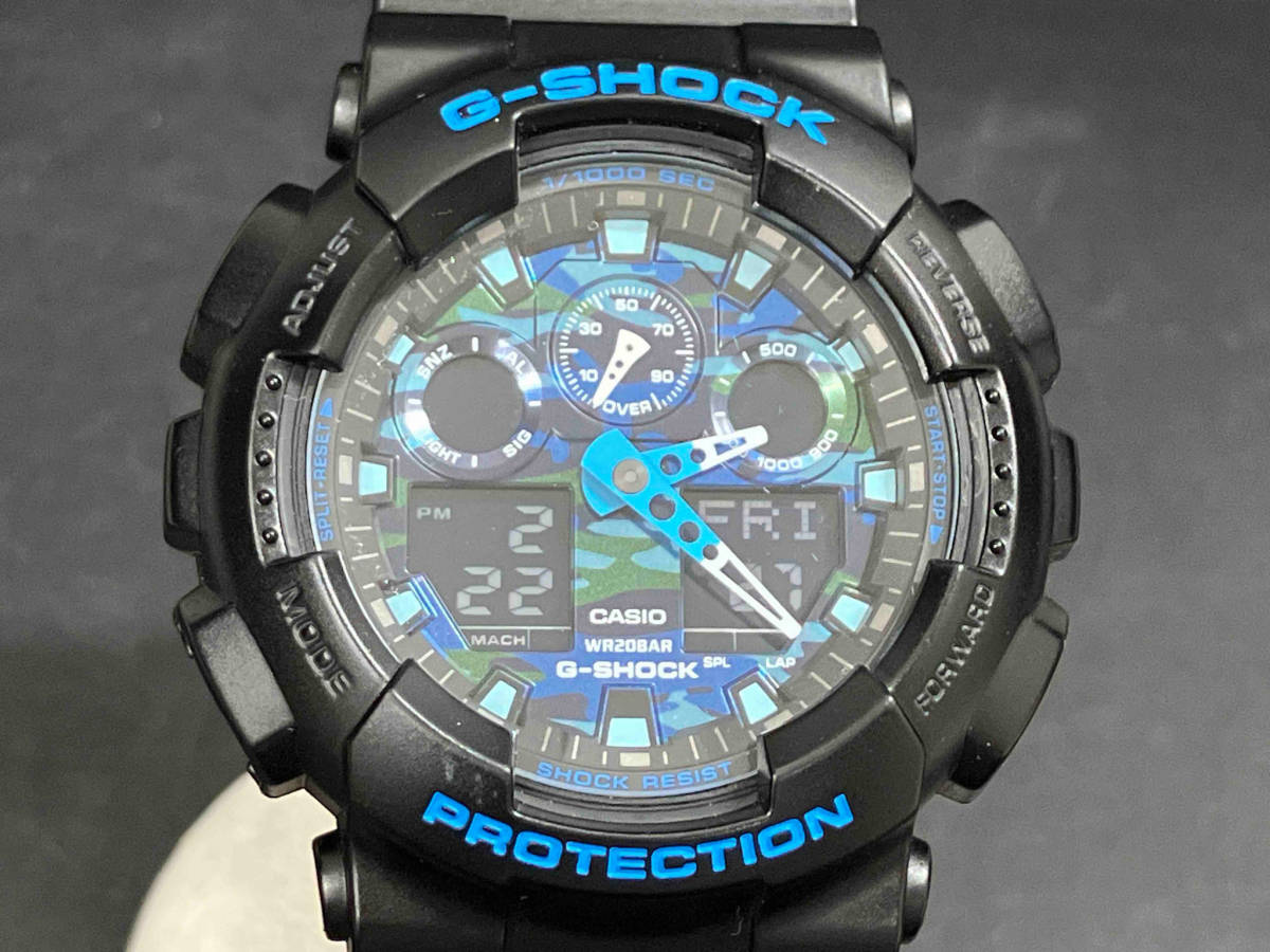 ジャンク 【動作品・訳あり】CASIO カシオ G‐SHOCK ジーショック GA-100CB クォーツ プッシュボタン取れ 付属品有り_画像1