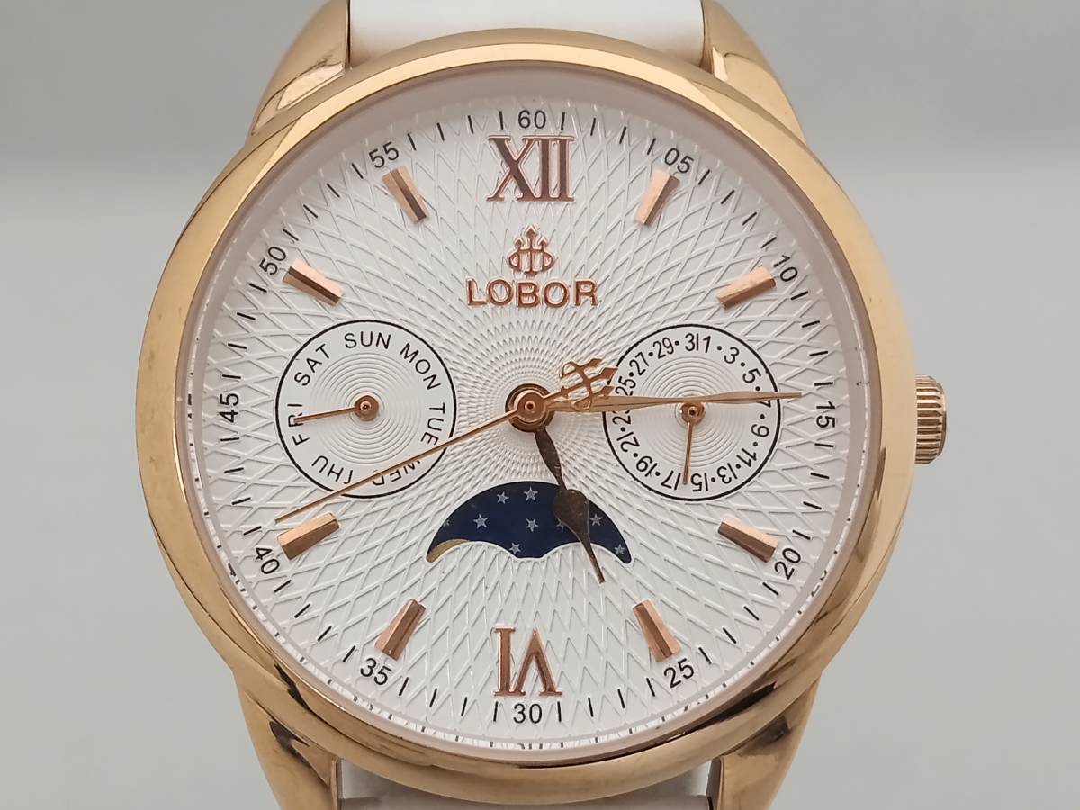 LOBOR LB3509L 時計 ロバー ホワイト文字盤 クォーツ レディース_画像1