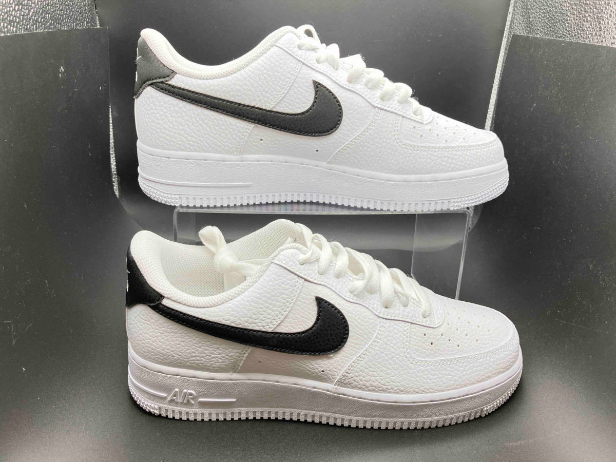 美品 NIKE AIR FORCE 1 LOW ‘07 CT2302 100 ナイキ エアフォース ワン US8.5 26.5cm UK7.5 EU42 ホワイト ブラック ペプルドレザーの画像3