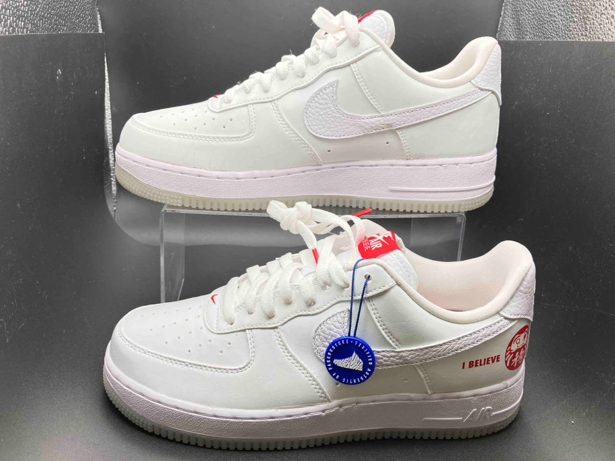 美品 NIKE AIR FORCE 1 ‘07 PRM I BLIEVE DARUMA DD9941 100 ナイキ エアフォースワン プレミアム US8.5 26.5cm UK7.5 EU42 ホワイト_画像2