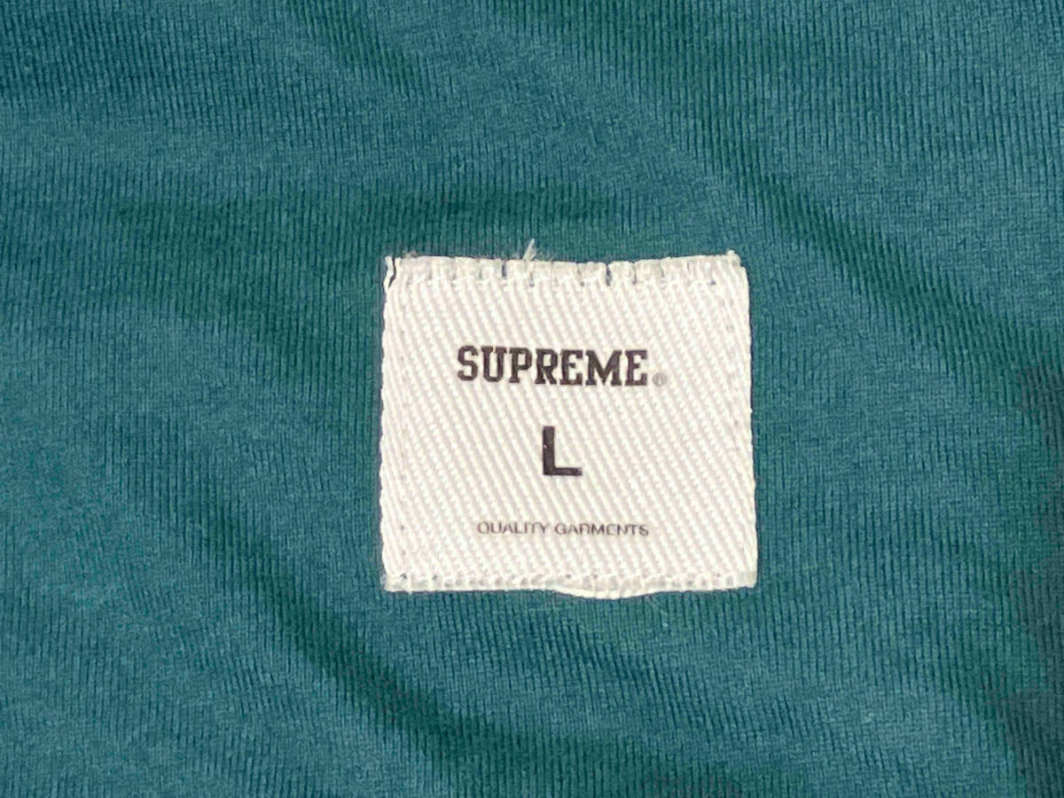 Supreme L/S TEE シュプリーム 刺繍ストライプ グリーン 長袖Tシャツ サイズL 店舗受取可_画像5