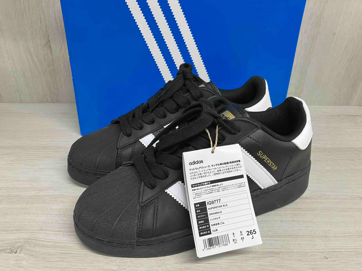 adidas Superstar XLG IG9777 Adidas super Star sneakers black tag attaching box attaching 