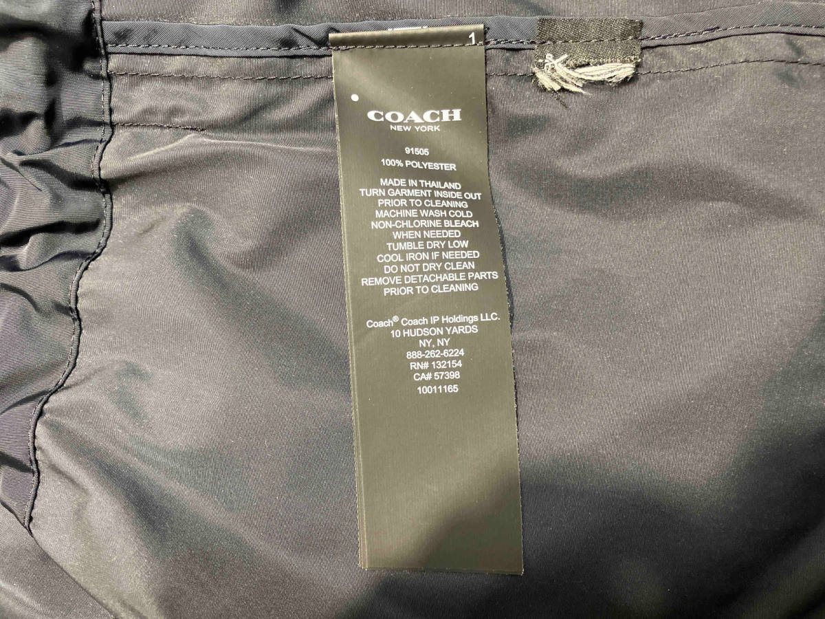 【即決・美品】COACH コーチ ジップアップパーカー 91505 ジャケット ブラックグリーン XSサイズ_画像4