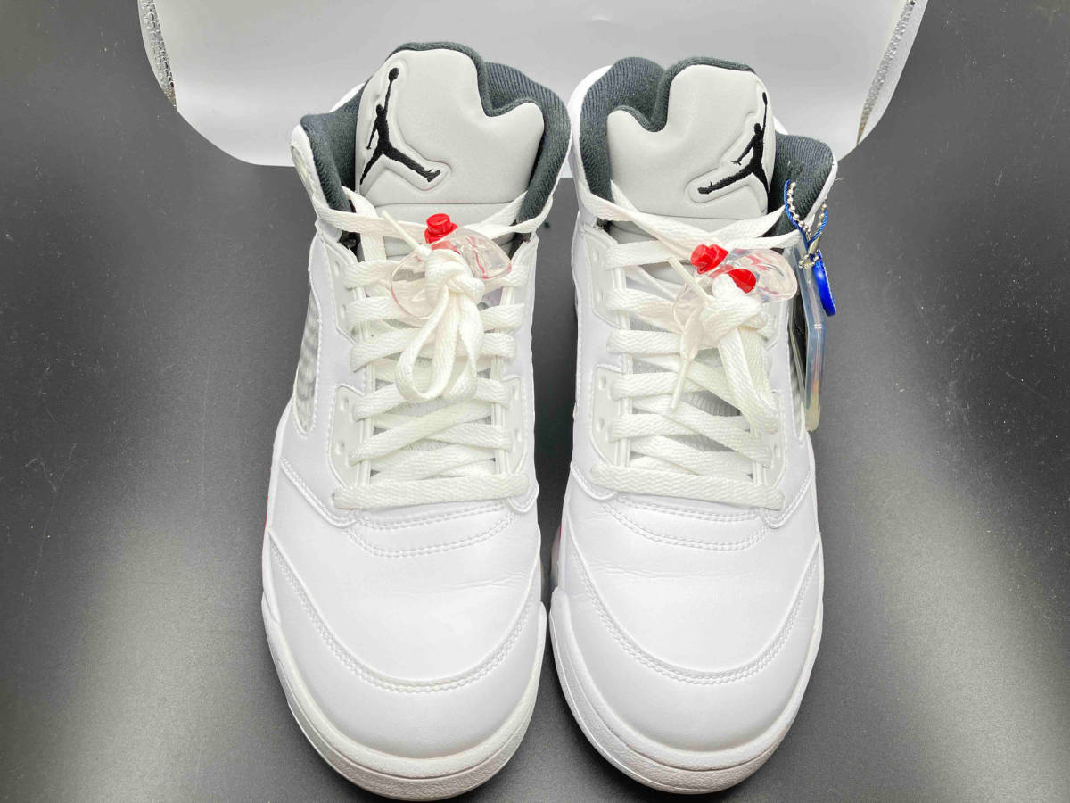 SUPREME NIKE AIR JORDAN 5 RETRO 824371 101 シュプリーム ナイキ エアジョーダン ファイブ レトロ US9.5 27.5cm UK8.5 EU43 ホワイト_画像4