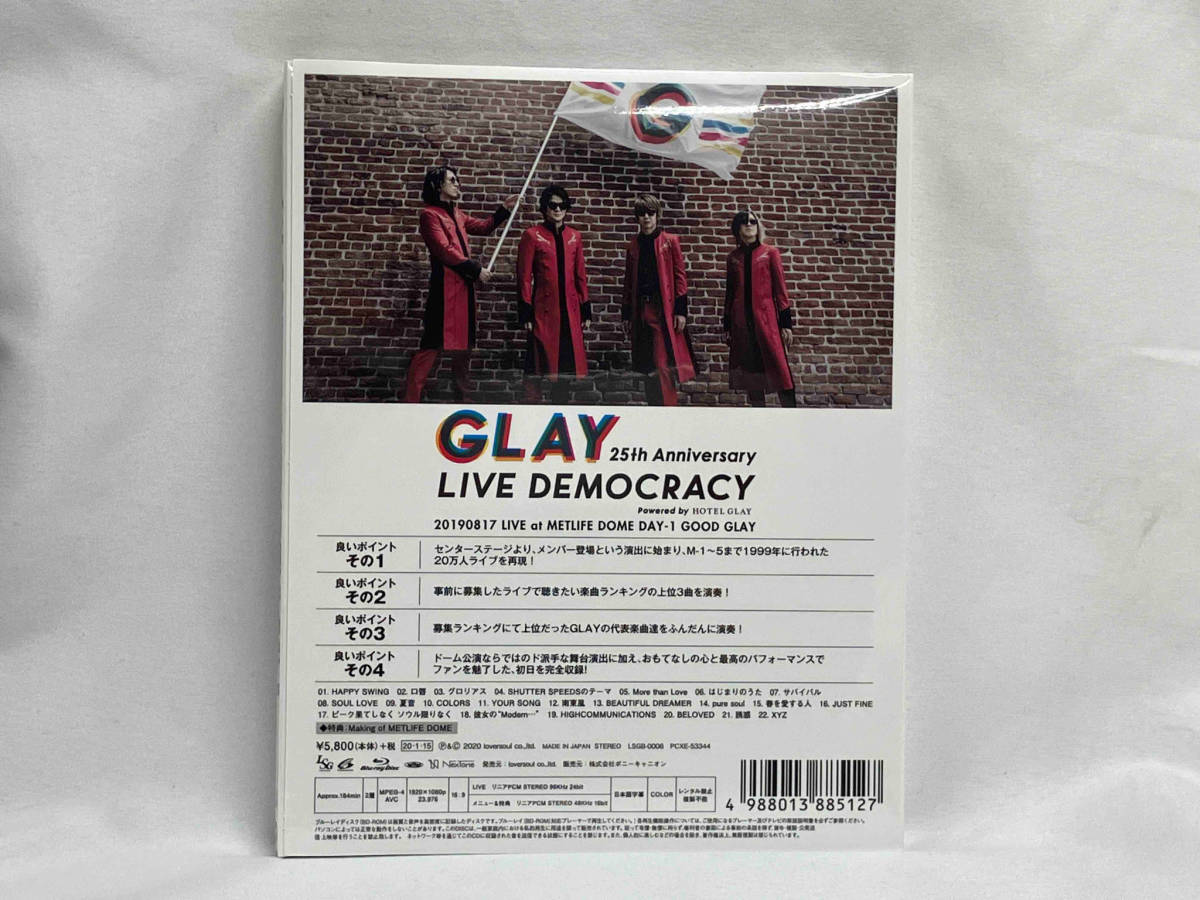 【未開封品】 GLAY 25thAnniversary 'LIVE DEMOCRACY' Powered by HOTEL GLAY DAY1'良いGLAY'(Blu-ray Disc)_画像2