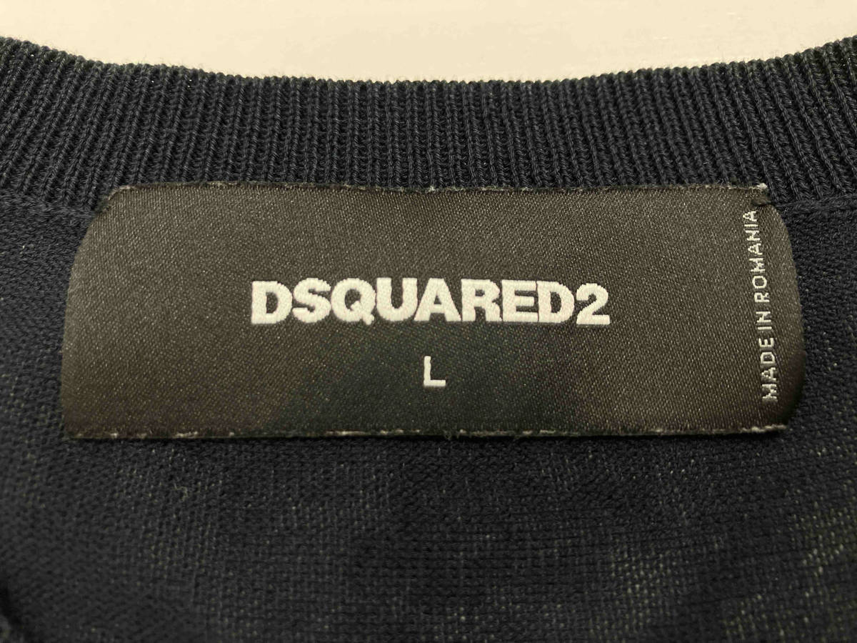 DSQUARED2 ディースクエアード PULLOVER WITH LOGO INSERT プルオーバー ニット ロゴ インポートブランド S74HA1026 サイズL_画像5