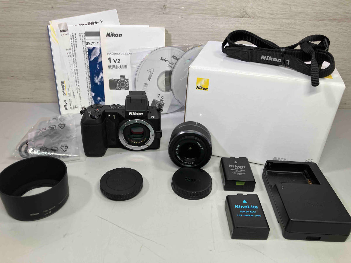ニコン Nikon 1 V2 標準ズームレンズキット (ブラック) デジタル一眼 箱付