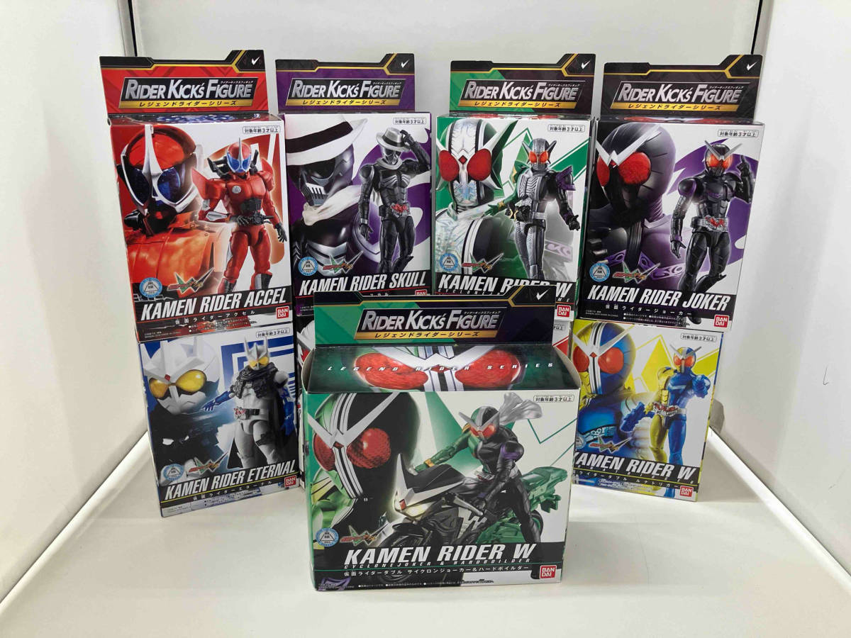 ライダーキックスフィギュア 仮面ライダーダブル W フィギュア まとめ売り 9点セット ルナトリガー ジョーカー ヒートメタル 他_画像1