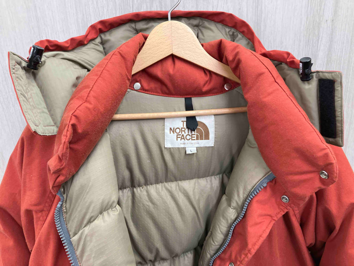 THE NORTH FACE ダウンジャケット ND-1015 Lサイズ オレンジ 茶タグ_画像3