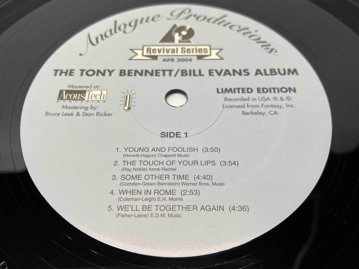 LP The Tony Bennett / Bill Evans Album APR3004の画像3