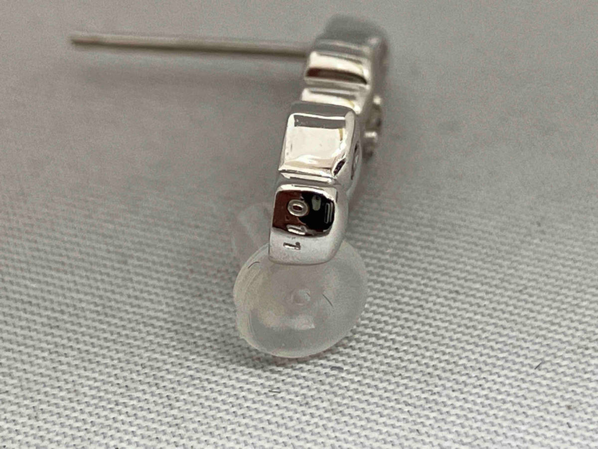 デザインピアス K18WG ダイヤ0.11ct 約3.5g_画像5