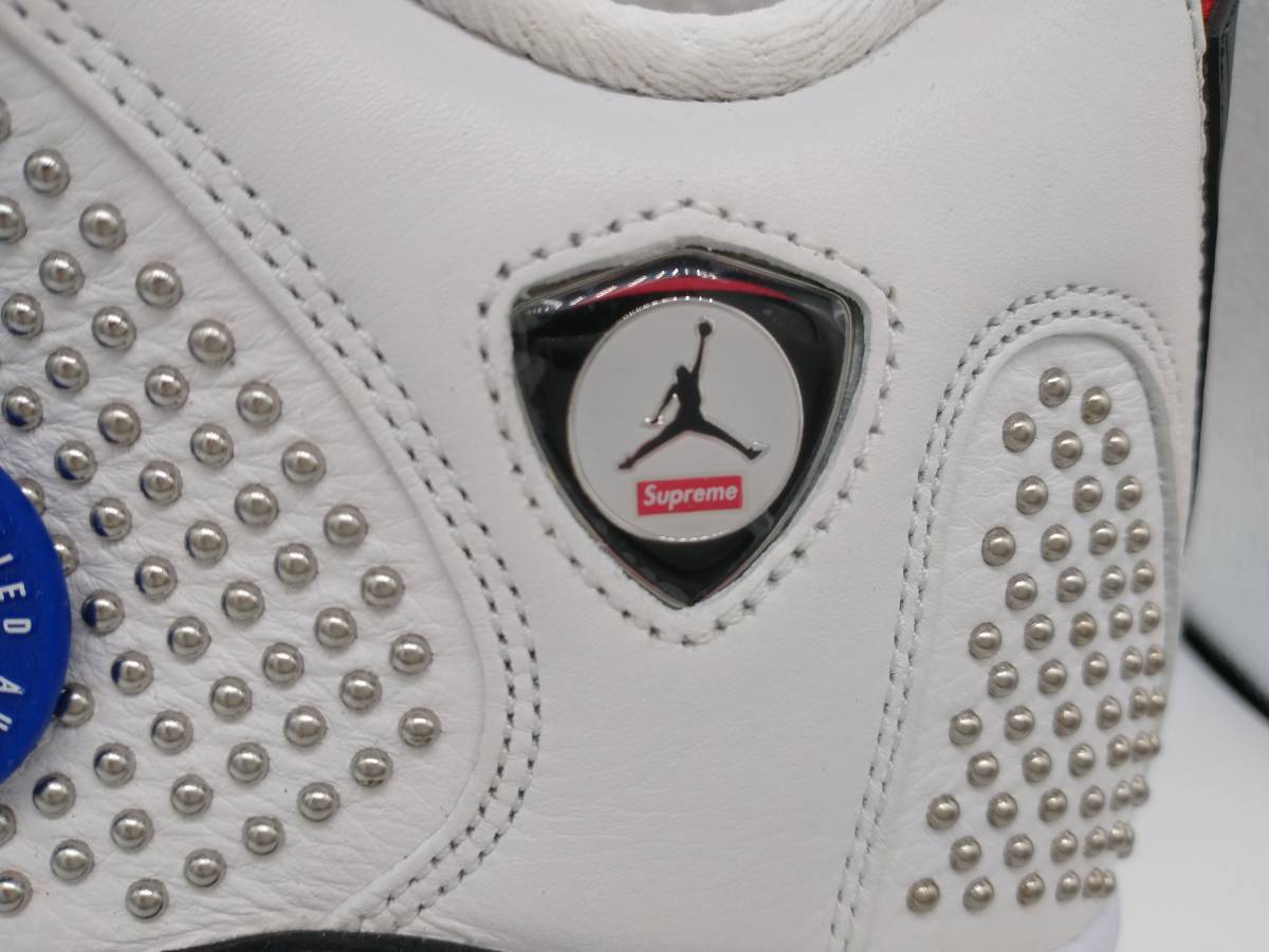 【鑑定済み】 NIKE AIR JORDAN 14 RETRO S SUPREME ナイキ シュプリーム　27cm ホワイト メンズ 箱付き_画像6