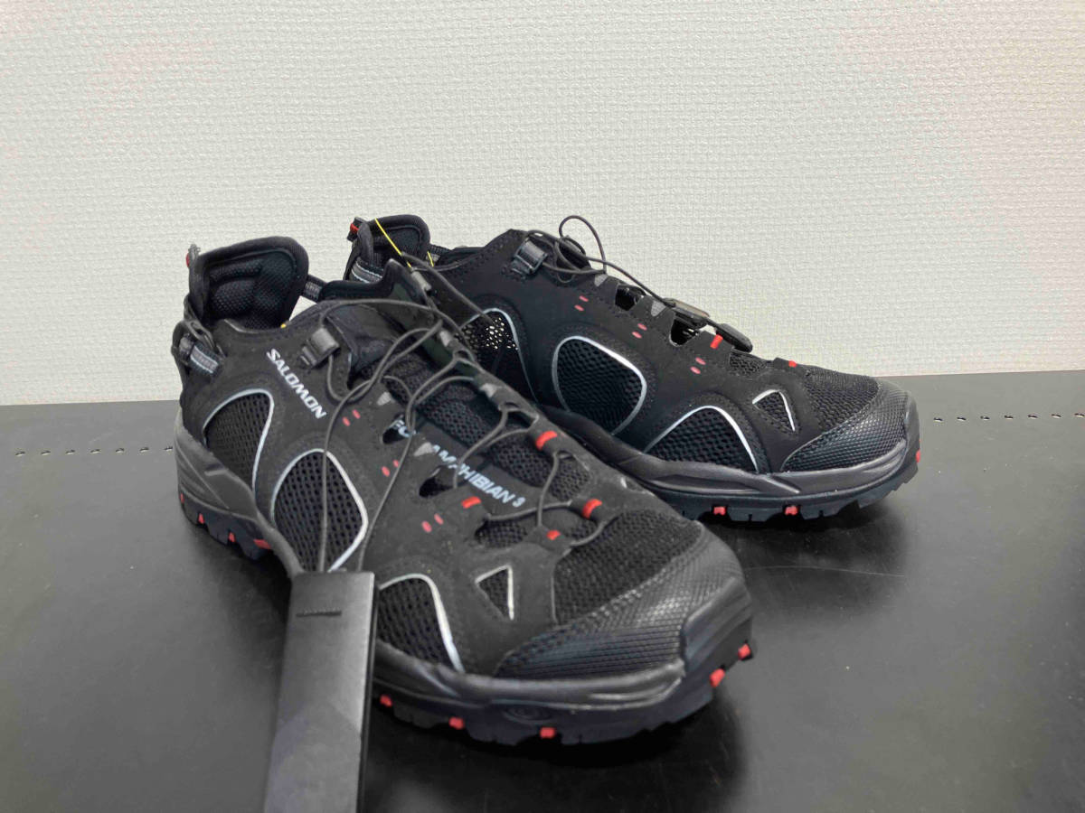 salomon サロモン TECHAMPHIBIAN 3 テックアンフィビアン3 27cm スニーカー ウォーターシューズ ブラック 黒 レッド 赤 128478 メンズの画像3