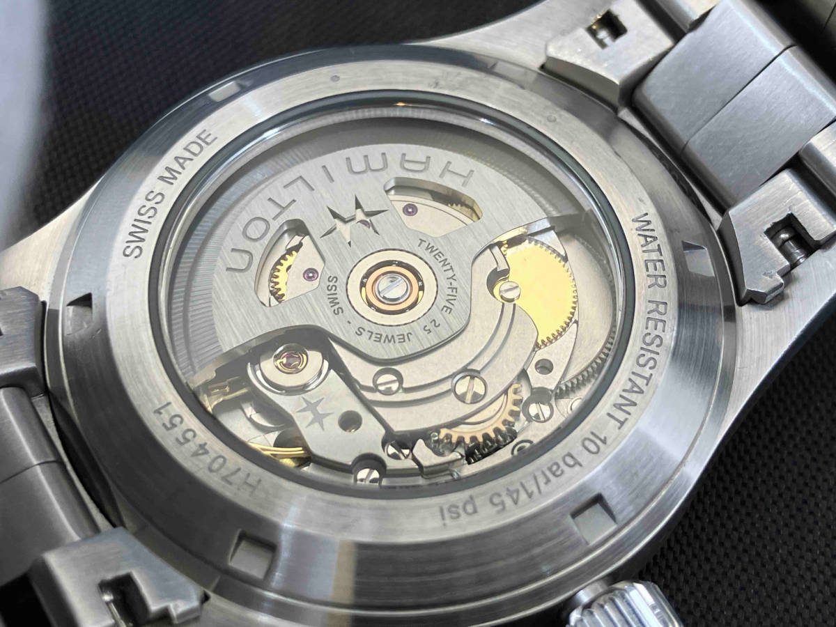 【即決】Hamilton カーキ フィールド H704551 自動巻き ハミルトン 腕時計 オート ステンレスベルト メンズ カーキフィールド_画像3