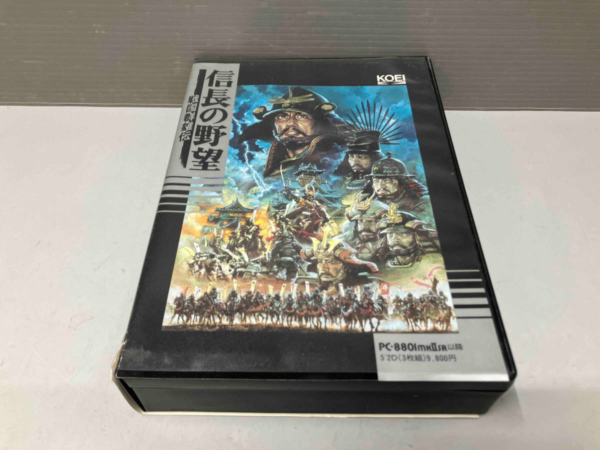 ジャンク 信長の野望 戦国群雄伝 PC-8801 mkⅡSR以降 ゲームソフト ５”２Dの画像1